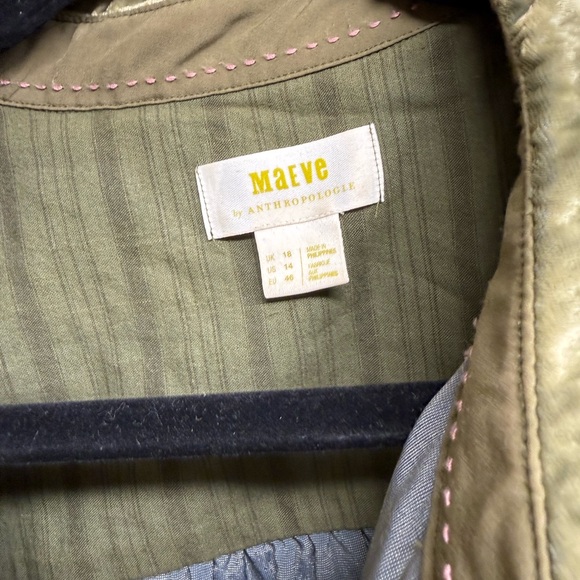 Anthropologie Maeve Olive Green Jacket - Picture 6 of 8